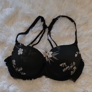 Auden Black Floral Bra